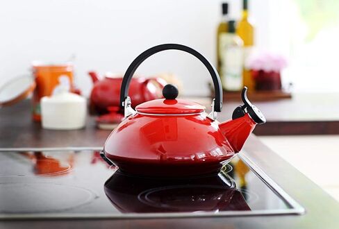 مينا Le Creuset on Steel Zen Tea Kettle ، 1.6 Qt. ، Cerise in Kuwait