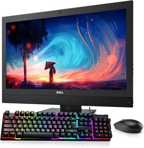 Dell Optiplex 7450 All in One Desktop Computer, 23.8" FHD(1920x1080), Intel Core i7-7700 3.6GHz Up to 4.2Ghz, 16GB RAM, 512GB SSD, HDMI, DP, Keyboard&Mouse, Windows 11 Pro, Black (Renewed) in Saudi Arabia