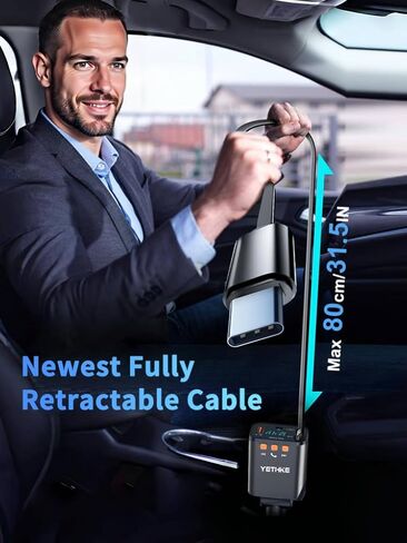 شاحن سيارة قابل للسحب ، [ترقية] محول جهاز إرسال Bluetooth 5.4 FM ، 4 في 1 شواحن السيارة السريعة 69W ، مكالمة هدية ، شاحن هاتف USB Cars وكابل قابل للسحب لـ iPhone 16 15 14 ، Galaxy-Black in Kuwait