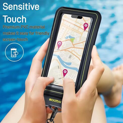 حقيبة هاتف IP68 مقاومة للماء ، علبة الهاتف المقاومة للماء 2 حزمة ، أكياس جافة للهاتف الخلوي متوافق مع iPhone 16 15 Pro Max Galaxy S24+ S23 Pixel 8 Pro ، Kayak/Beach/Cruise Travel Essentials in Saudi Arabia