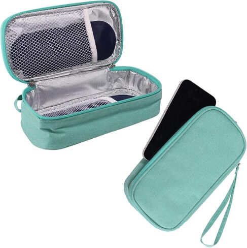 Car Phone Cooling Bag, Cooling Bag for Cell Phone with 2 Reusable Ice Packs to Prevent Overheating Extends Battery Life Thermal Cellphone Case Fits All Cellphones (Green) in Saudi Arabia
