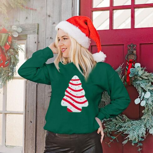 FRYAID Christmas Shirt Women Funny Gingerbread Graphic Sweatshirts Merry Christmas Long Sleeve shirts Casual Pullover Tops in Kuwait