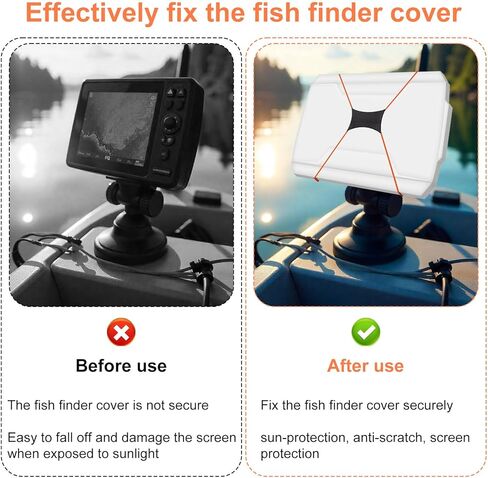 2pcs غطاء الرسم البياني لصيد الأسماك الأشرطة المتوافقة مع Humminbird & lowrrance ، والبث باحث الأسماك القابل للتعديل مع الإبزيم القابل للتعديل وملحقات قابلة للتمديد تناسب ما يصل إلى 18 بوصة (برتقالي) in Saudi Arabia