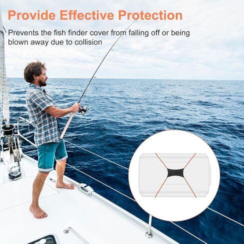 2pcs غطاء الرسم البياني لصيد الأسماك الأشرطة المتوافقة مع Humminbird & lowrrance ، والبث باحث الأسماك القابل للتعديل مع الإبزيم القابل للتعديل وملحقات قابلة للتمديد تناسب ما يصل إلى 18 بوصة (برتقالي) in Saudi Arabia