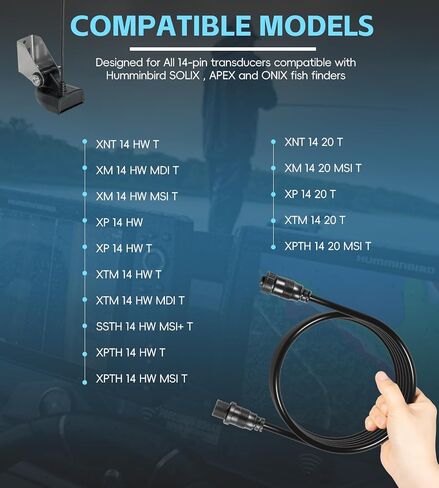 720106-1 EC M3 14W10 Transducer Extension Cable – 10 Foot Sonar Cable for APEX, SOLIX, Onix Fish Finders, Compatible with Minn Kota Trolling Motors with Built-in MEGA Imaging in Saudi Arabia