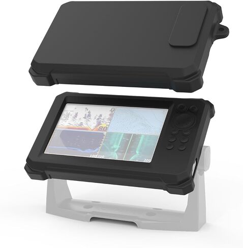 علبة حماية للجلد السيليكون الباحث عن الأسماك وغطاء أشعة الشمس لـ Lowrance Eagle 7 '-التغطية الكاملة ، ومكافحة الخدش ، وغير القاء （الأسود） in Kuwait