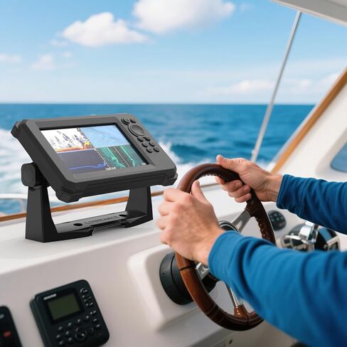علبة حماية للجلد السيليكون الباحث عن الأسماك وغطاء أشعة الشمس لـ Lowrance Eagle 7 '-التغطية الكاملة ، ومكافحة الخدش ، وغير القاء （الأسود） in Kuwait