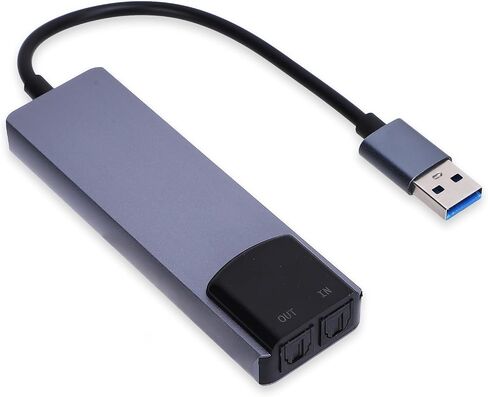 VBESTLIFE External Sound Card, USB to Audio Jack Sound Card Adapter Support 5.1 and 7.1 Channel, Intelligent Noise Reduction, for PC Laptop TV Speakers in Saudi Arabia