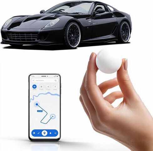 GPS Tracker for Vehicles, Car Tracker for Vehicles, No Monthly Fee Subscription - Mini GPS Tracker Locator with Magnetic Suction, Location Tracker for Car, Pets, No Sim Card Required ﻿ (Black) in Saudi Arabia