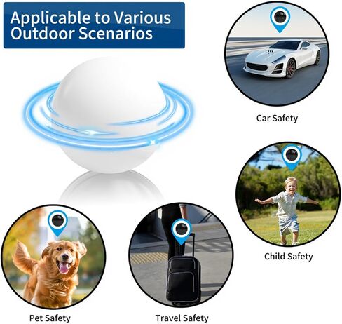 GPS Tracker for Vehicles, Car Tracker for Vehicles, No Monthly Fee Subscription - Mini GPS Tracker Locator with Magnetic Suction, Location Tracker for Car, Pets, No Sim Card Required ﻿ (Black) in Saudi Arabia