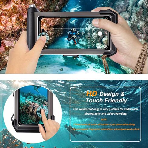 Underwater Snorkeling Phone case for iPhone and Samsung with Touchscreen, Waterproof and Snorkeling Compatible for iPhone 16 15 14 13 12 11 Pro Max/XS/X Samsung Galaxy (Blue, 4TH 33FT) in Kuwait