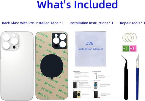 بديل الزجاج الخلفي 16 Pro Max لهاتف iPhone 16 Pro Max الزجاجي للغطاء الخلفي (6.9 بوصة) مع شريط مثبت مسبقًا + تعليمات التثبيت + أدوات إصلاح (تيتانيوم أسود مع كابل مرن) in Kuwait