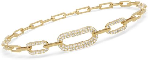 سوار TimeLe $$ كلاسيكيات من الألماس الطبيعي بمشبك ورقي متوفر بالذهب الأبيض عيار 14 قيراط والذهب الأصفر عيار 14 قيراط in Kuwait