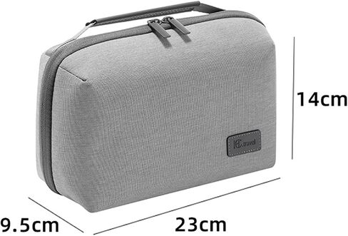 Toplive RPET Travel Cord Organizer Bag, Large Electronic Organizer Travel Case, Double Layer Travel Cable Organizer Pouch for Cable Charger Power Bank Phone SD Cards Tech Accessories, Grey in Saudi Arabia