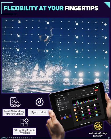 IFOOTAGE On Camera Video Light, Portable RGBW Smart Camera Light, Smart APP Control/18 Lighting Effects/Rechargeble/Magnetic Attraction, Photography Camera Light for Youtube/TikTok/Vlog, C4 Mint Green in Saudi Arabia