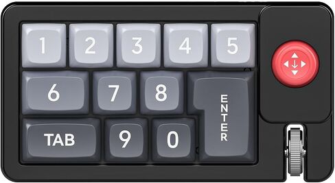 CORN Wired Macro Programming Game keybaord, with RGB Lighting Programmable Macros Joystick Small 12keys Keyboard (Black) in Kuwait