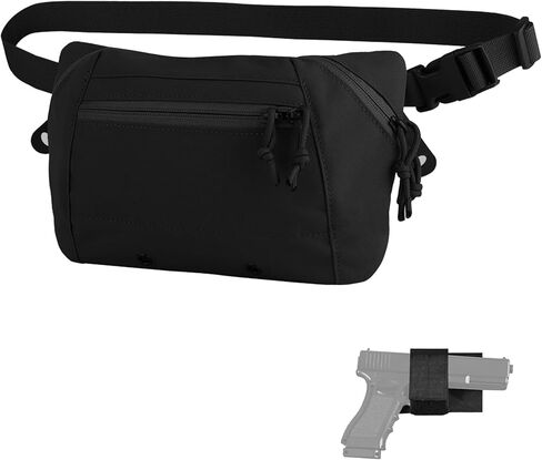 حزمة فاني التكتيكية للرجال النساء مع مقصورة الحمل المخفية ، حقيبة خصر EDC مع حزام قابل للتعديل وجيوب سحاب ، خفيفة الوزن وضغوط in Kuwait