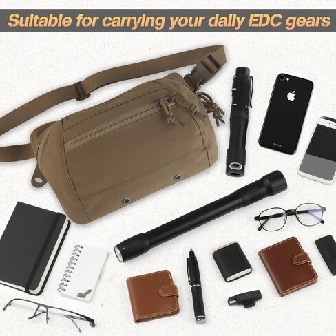 حزمة فاني التكتيكية للرجال النساء مع مقصورة الحمل المخفية ، حقيبة خصر EDC مع حزام قابل للتعديل وجيوب سحاب ، خفيفة الوزن وضغوط in Kuwait