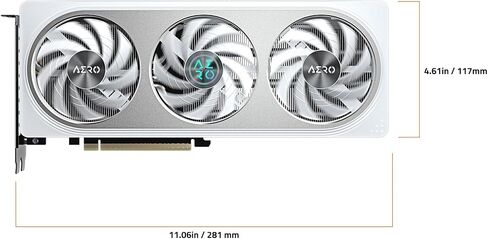 جيجابايت بطاقة رسومات جيفورس RTX 4060 ايرو او سي 8G، 3 مراوح ويندفورس، 8GB 128 بت GDDR6، بطاقة فيديو GV-N4060AERO OC-8GD in Saudi Arabia