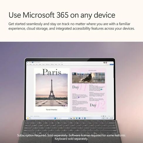 Microsoft Surface Pro 11 مع لوحة مفاتيح Pro و Slim Pen ، 2-in-1 Copilot+ PC ، 13 "OLED TOUCH ، SNAPDRAGON X ELITE (12-CORE ، 3.4 GHz ، 45 TOPS NPU) ، RAM 16GB ، 1TB SSD ، Windows 11 PRO ، SAPPHIRE (READED) in Saudi Arabia