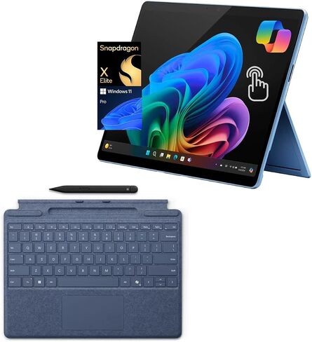 Microsoft Surface Pro 11 مع لوحة مفاتيح Pro و Slim Pen ، 2-in-1 Copilot+ PC ، 13 "OLED TOUCH ، SNAPDRAGON X ELITE (12-CORE ، 3.4 GHz ، 45 TOPS NPU) ، RAM 16GB ، 1TB SSD ، Windows 11 PRO ، SAPPHIRE (READED) in Saudi Arabia