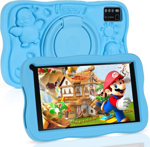 Kids Tablet 7 inch Android Tablet for Kids, 8GB RAM 64GB ROM 128GB Expand, Bluetooth, WiFi,with Shockproof Case-Pink in Saudi Arabia