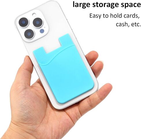 5 Pack Phone Wallet for Back of Mobile Phones, Great Storage Card Holder for Stick to Mobile Case Compatible with Multiple Models in Saudi Arabia
