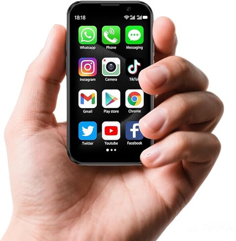 Mini 3G Smartphone Unlock, 3-inch high-Definition Touch Screen Dual SIM Card Dual Standby mini Phone, Portable Backup Compact Phone, Suitable for Students and Children as Gifts (Blue, 2GB+16GB) in Kuwait