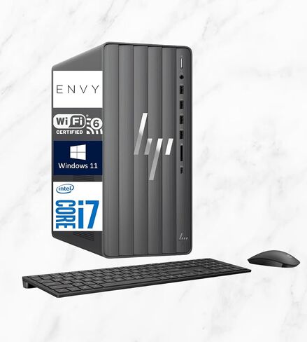 HP Pavilion Desktop PC, 11th Gen Intel Core i7-11700 Processor, 16 GB RAM, 256 GB SSD, 1 TB SATA Hard Drive, Windows 11, Wi-Fi 6 & Bluetooth 5.0 Combo, 9 USB Ports, Sleek Tower (TP01-2070, 2021) in Saudi Arabia