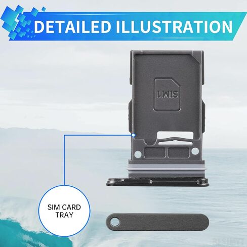 استبدال علبة بطاقة SIM لـ Samsung Galaxy S24 Ultra (إصدار SIM واحد) Titanium Black Titanium Blue Titanium Green Card Slot Adapter مع قاذف الإبرة SM-S928U SM-S928U1 in Saudi Arabia