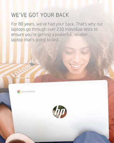 HP Chromebook 11-inch Laptop - Up to 15 Hour Battery Life - MediaTek - MT8183 - 4 GB RAM - 32 GB eMMC Storage - 11.6-inch HD Display - with Chrome OS™ - (11a-na0021nr, 2020 model, Snow White) in Kuwait