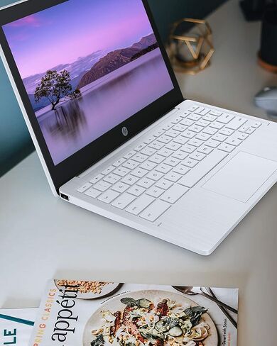 HP Chromebook 11-inch Laptop - Up to 15 Hour Battery Life - MediaTek - MT8183 - 4 GB RAM - 32 GB eMMC Storage - 11.6-inch HD Display - with Chrome OS™ - (11a-na0021nr, 2020 model, Snow White) in Kuwait
