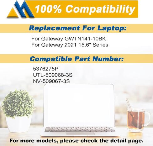 5376275P NV-509067-3S محمول بطارية متوافقة مع GATWAY GWTN141-10BK GWTN141-4 GWTN156-5BL GWTN141-4BL UTL-509068-3S UTL-509068-3S in Saudi Arabia