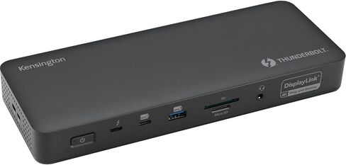 Kensington SD5920T EQ Thunderbolt 4 Quad 4K Hybrid Base مع تقنية Displaylink ، قراء بطاقة SD و Micro SD ، شحن الطاقة 100W ، Ethernet و USB-A و USB-C 3.2 منافذ (K35234EU) in Kuwait