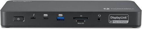 Kensington SD5920T EQ Thunderbolt 4 Quad 4K Hybrid Base مع تقنية Displaylink ، قراء بطاقة SD و Micro SD ، شحن الطاقة 100W ، Ethernet و USB-A و USB-C 3.2 منافذ (K35234EU) in Kuwait