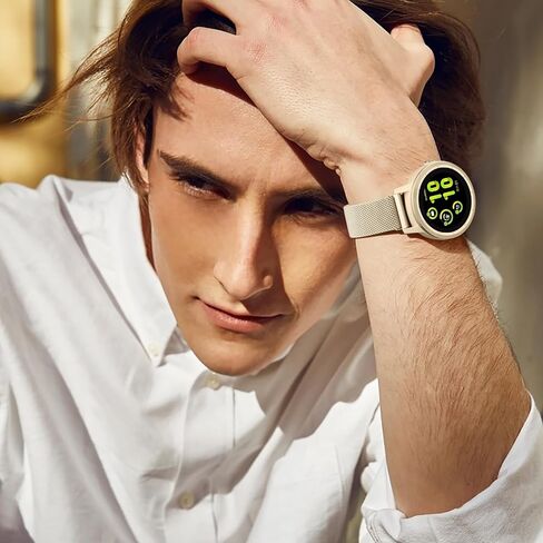 فرقة معدنية مقاس 18 مم 20 مم متوافق مع Garmin Vivoactive 5/6/4S/3 فرق مشاهدة ، حزام شبكات من الفولاذ المقاوم للصدأ لليخان ل Garmin Venu 3S/Venu 2S/Sq ، Forerunner 55/245/255S/265S Watch Band Women Men Men in Kuwait