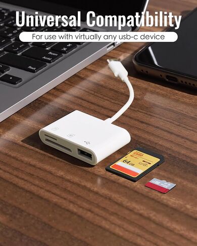 يدعم محول بطاقة USBC لبطاقة الذاكرة 3-in-1 Plug & Play- Gardiva USB C SD محرك SD/TF/USB ، متوافق مع سلسلة iPhone 15/16 ، iPad ، MacBook ، Android Advices in Saudi Arabia