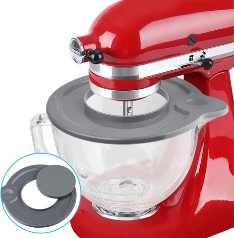 Glass Mixing Bowl Accessory 5 Quart - Compatible with KitchenAid 4.5 and 5 Quart Tilt-Head Stand Mixers (With Lid & Lock Ring) in Kuwait