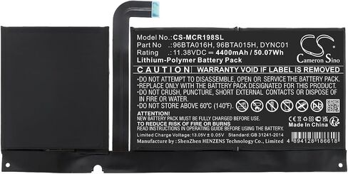 Cameron Sino Battery for Microsoft 1982 ، 1983 ، Surface Pro 8 PN: Microsoft 96BTA015H ، 96BTA016H ، Dync01 4400mAh / 50.07WH in Saudi Arabia