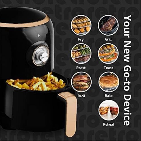 ARIA Air Fryers 2QT Style Style Build ، Airfryer Size Size ، Easy Clean و Sachwasher Safe ، Nonstick Nonstick Free Free Small ، in Saudi Arabia