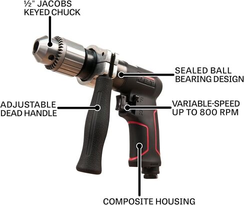 JET JAT-601, 1/2-Inch Pneumatic Drill (505601) in Kuwait