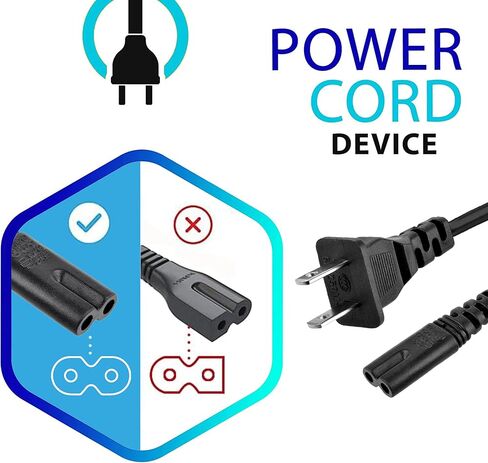 Premium 2-Prong AC Power Adapter Cord Lead Cable Compatible with Sony PlayStation 4 PS4 Pro in Saudi Arabia