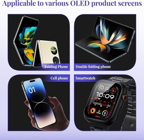 شاشة شاشة عرض OLED ، سمك 0.1 مم 2 حزمة لاصق OLED الاستقطاب ، 7.7 × 12.4 بوصة ، مناسبة لإصلاح واستبدال شاشات OLED أقل من 15.5 في in Kuwait