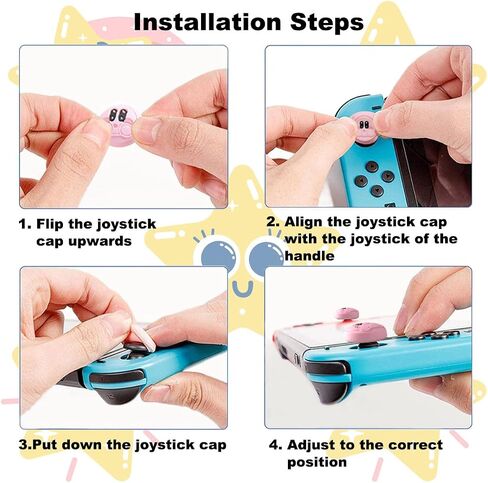 أغطية قبضة الإبهام لـ Nintendo Switch/OLED/Switch Lite ، 4 PCS Switch Switch Grip for Nintendo Switch Covers Cover Ghost Joven Joystick Caps - Black & Red in Saudi Arabia