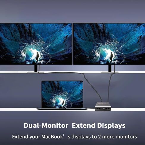 HDMI 2.1 Splitter 1 in 2 Out ، 4K@120Hz 8K@60Hz ، HDCP BYPASS 2.3 ، EDID Management ، DownScaler ، VRR Allm ، 7.1CH Audio ، Powered HDMI Flitter for PS5/Xbox/Projector/Monitor in Kuwait