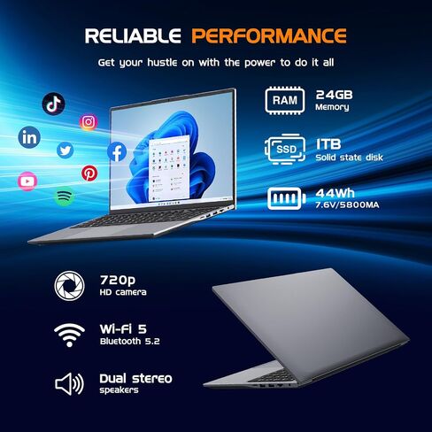 16 "الكمبيوتر المحمول كمبيوتر Core i5 (حتى 3.6 جيجا هرتز) ذاكرة الوصول العشوائي 16 جيجا بايت ، 512 جيجا بايت SSD ، Window 11 Pro Notebook PC ، MS Offic in Saudi Arabia