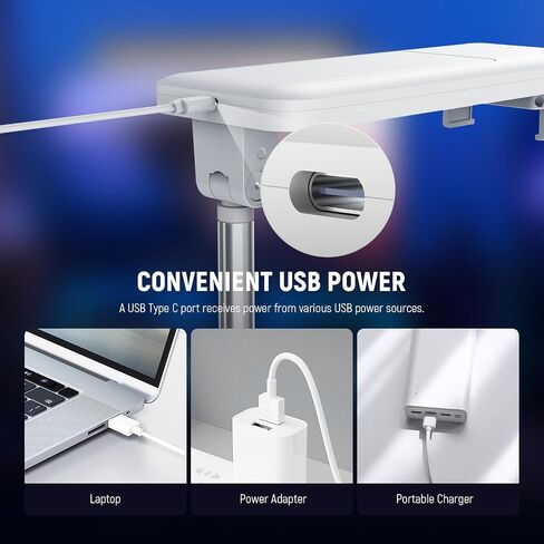 NEEWER ENTRY LEVEL VERSION 4W Overhead Desk Stand Phone Mount Foldable with LED Light/Remote/Phone Holder for Selfie Video Recording Stream, 990lx/0.3m 3 Modes CRI80 1000mAh Rechargeable Portable, V10 in Saudi Arabia