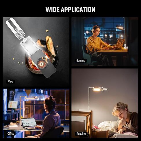 NEEWER ENTRY LEVEL VERSION 4W Overhead Desk Stand Phone Mount Foldable with LED Light/Remote/Phone Holder for Selfie Video Recording Stream, 990lx/0.3m 3 Modes CRI80 1000mAh Rechargeable Portable, V10 in Saudi Arabia