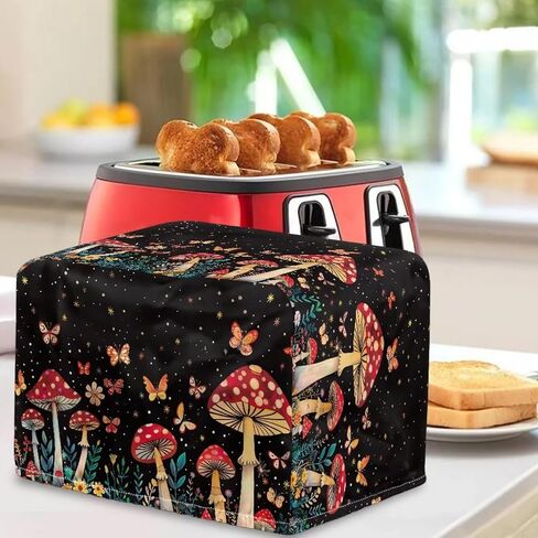 Flower Hummingbird Print Toaster Covers 4 Slice Wide Slot, Kitchen Decorative Bread Maker Cover Dust Protection, Washable Easy to Install Bread Machine Cover in Saudi Arabia