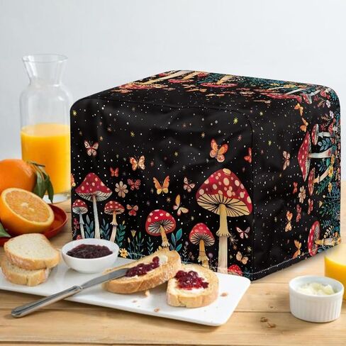 Flower Hummingbird Print Toaster Covers 4 Slice Wide Slot, Kitchen Decorative Bread Maker Cover Dust Protection, Washable Easy to Install Bread Machine Cover in Saudi Arabia
